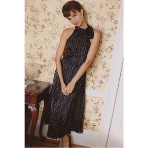 Anthropologie Sachin & Babi Polka Dot Halter Midi Dress